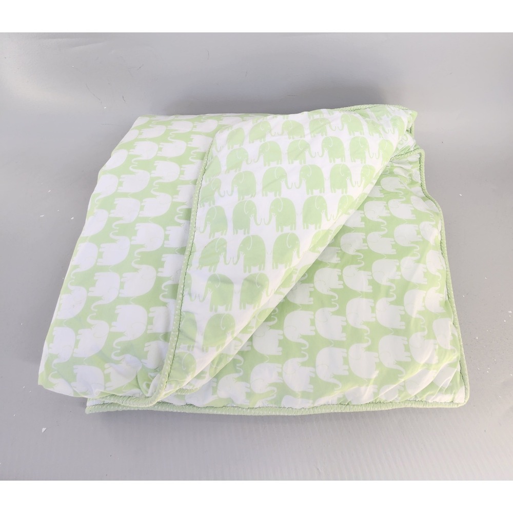 Amy Coe Elephant Baby Duvet Blanket Kids Green Reversible Cotton Insert Included